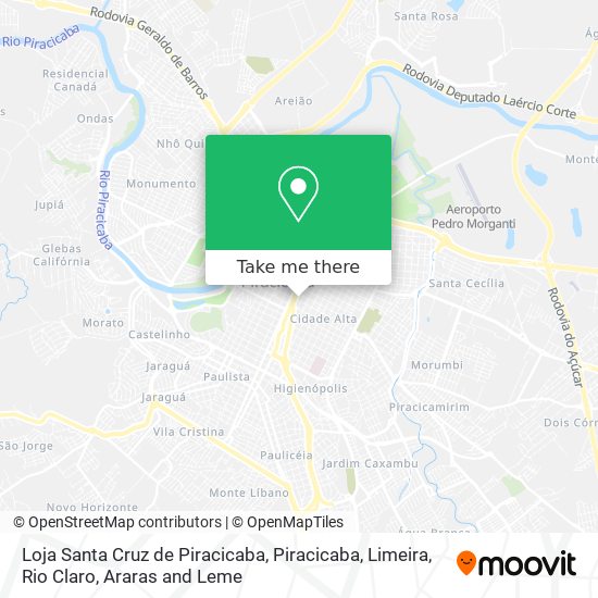 Loja Santa Cruz de Piracicaba map