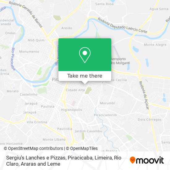 Sergiu's Lanches e Pizzas map