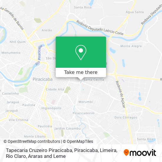 Tapecaria Cruzeiro Piracicaba map