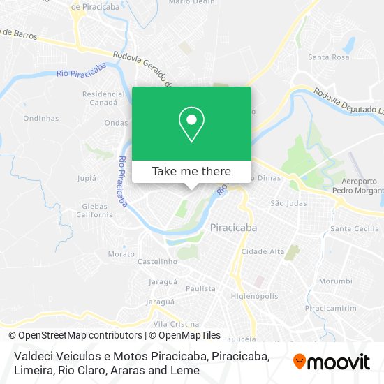 Valdeci Veiculos e Motos Piracicaba map