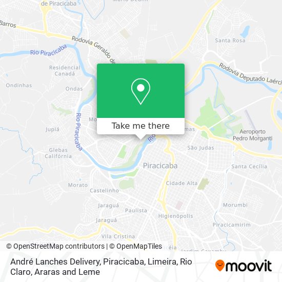 André Lanches Delivery map
