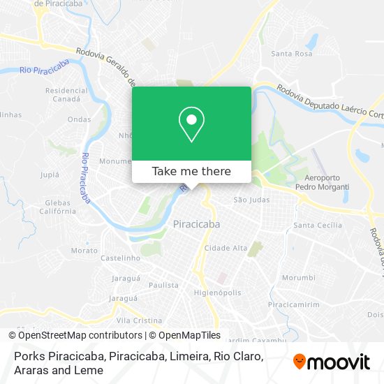 Mapa Porks Piracicaba