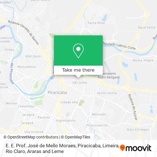E. E. Prof. José de Mello Moraes map