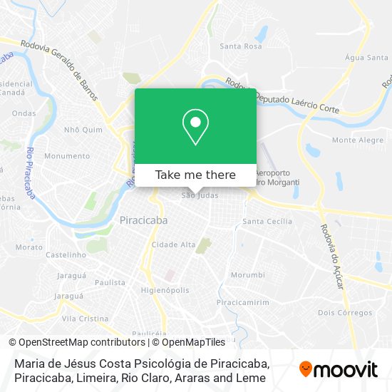 Maria de Jésus Costa Psicológia de Piracicaba map