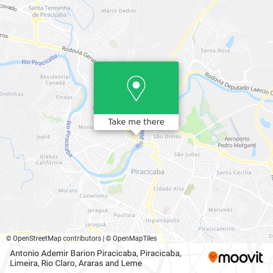 Antonio Ademir Barion Piracicaba map