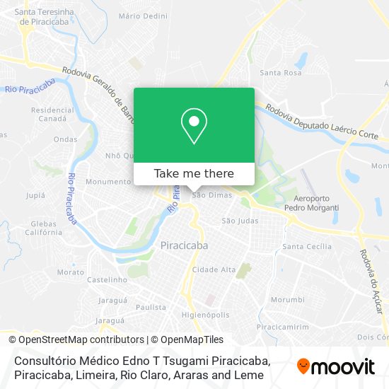 Consultório Médico Edno T Tsugami Piracicaba map