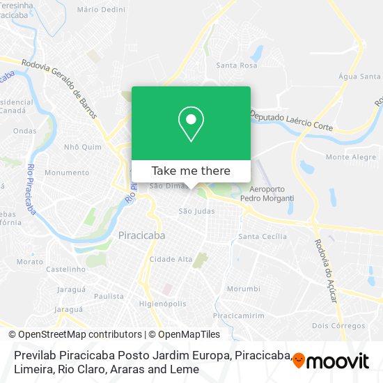 Previlab Piracicaba Posto Jardim Europa map