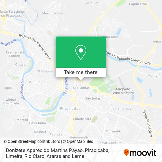 Donizete Aparecido Martins Payao map