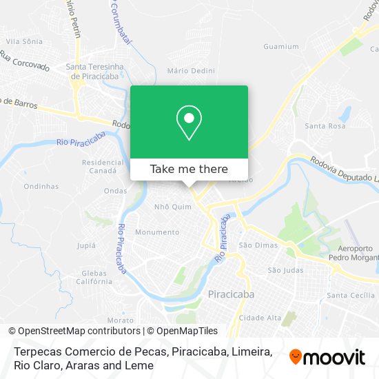 Terpecas Comercio de Pecas map