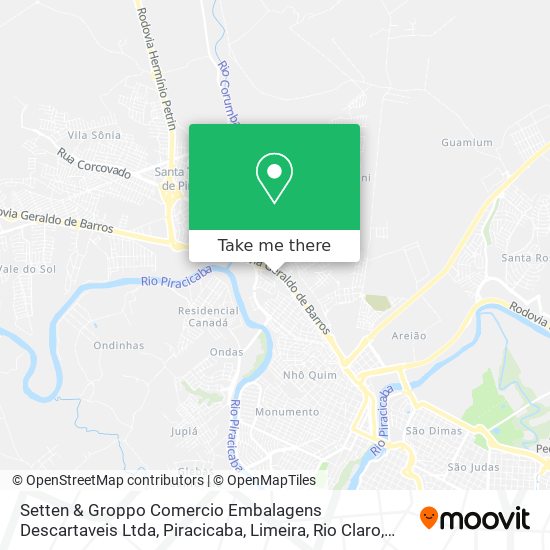 Setten & Groppo Comercio Embalagens Descartaveis Ltda map