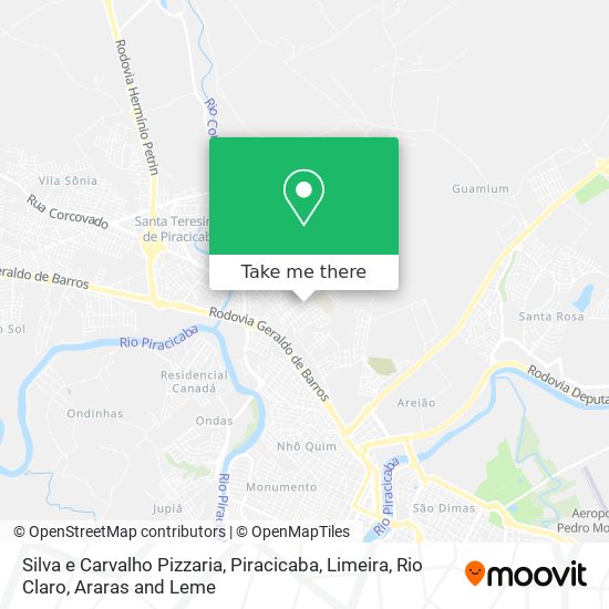 Silva e Carvalho Pizzaria map
