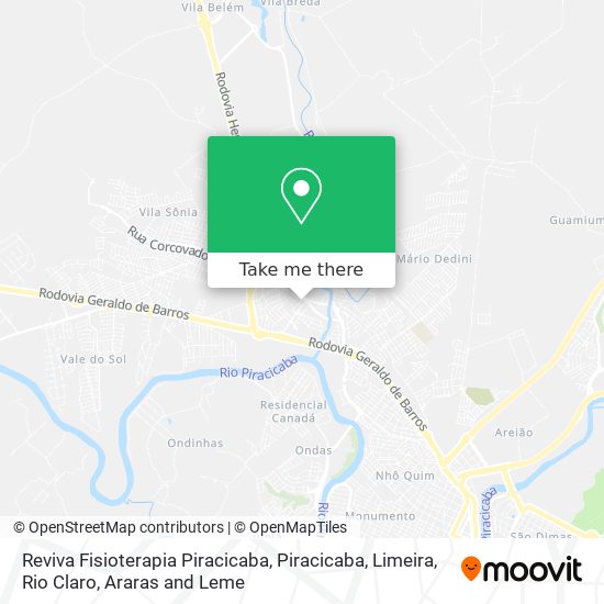 Reviva Fisioterapia Piracicaba map