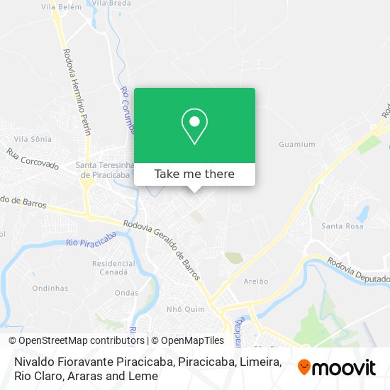 Mapa Nivaldo Fioravante Piracicaba