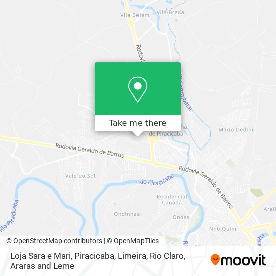 Mapa Loja Sara e Mari