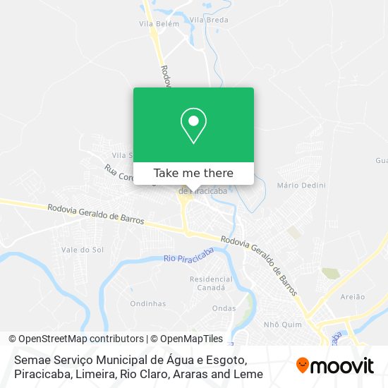 Semae Serviço Municipal de Água e Esgoto map