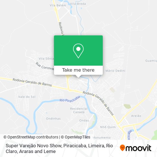 Super Varejão Novo Show map