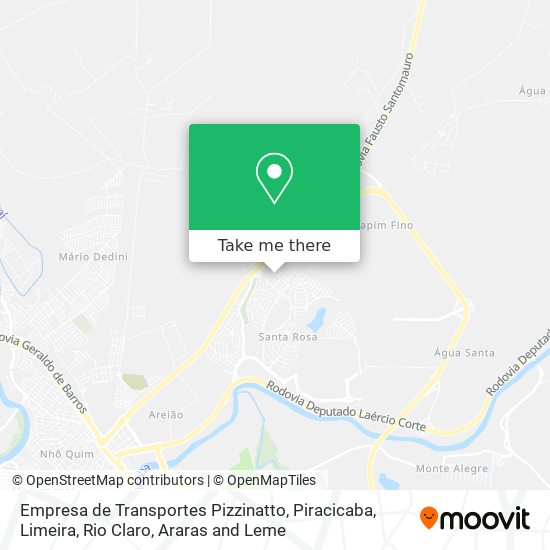 Empresa de Transportes Pizzinatto map