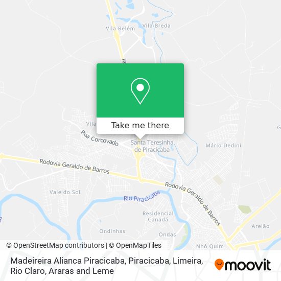 Madeireira Alianca Piracicaba map