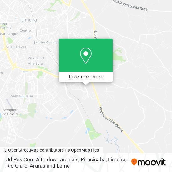 Jd Res Com Alto dos Laranjais map