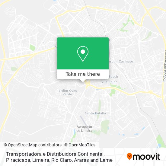 Transportadora e Distribuidora Continental map