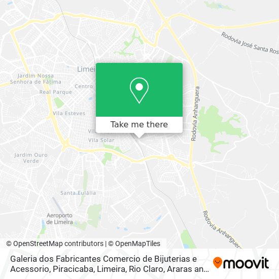 Mapa Galeria dos Fabricantes Comercio de Bijuterias e Acessorio