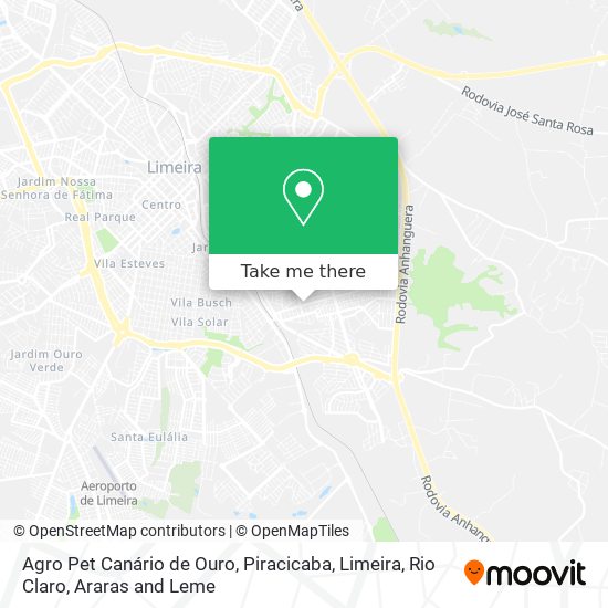 Agro Pet Canário de Ouro map