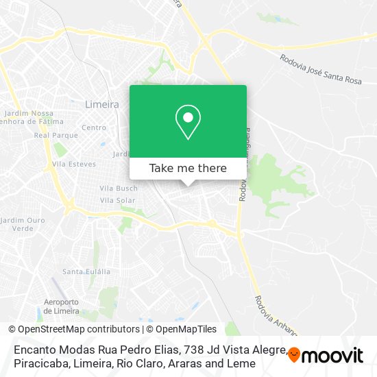 Encanto Modas Rua Pedro Elias, 738 Jd Vista Alegre map