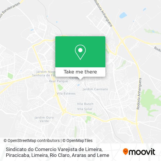 Mapa Sindicato do Comercio Varejista de Limeira