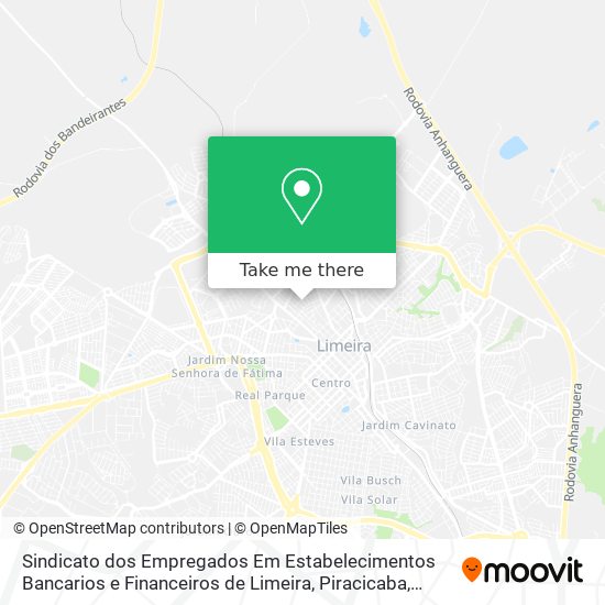 Sindicato dos Empregados Em Estabelecimentos Bancarios e Financeiros de Limeira map