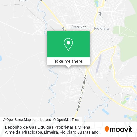 Mapa Deposito de Gás Líquigas Proprietária Milena Almeida