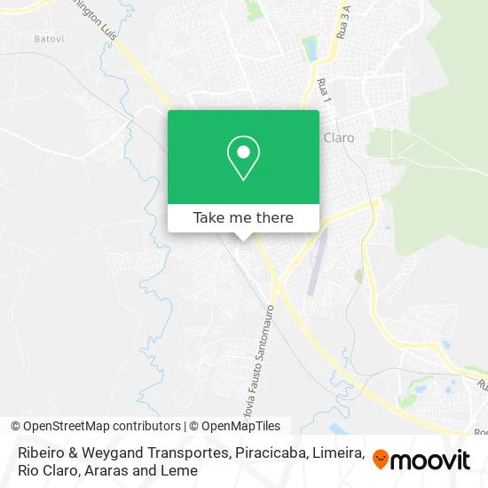 Ribeiro & Weygand Transportes map