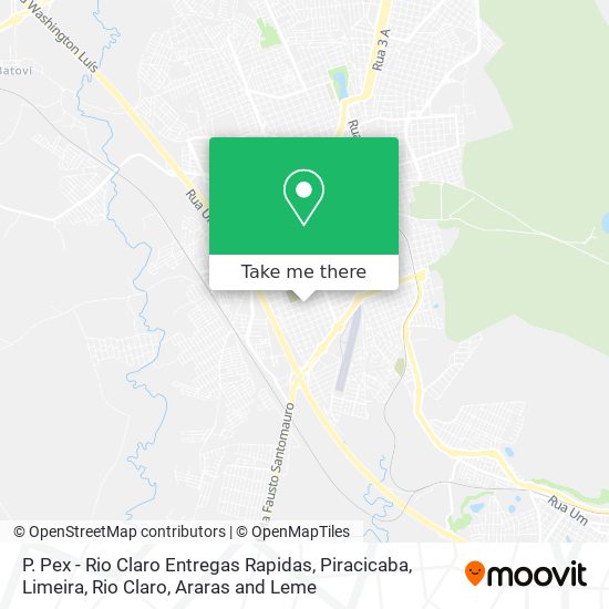 P. Pex - Rio Claro Entregas Rapidas map