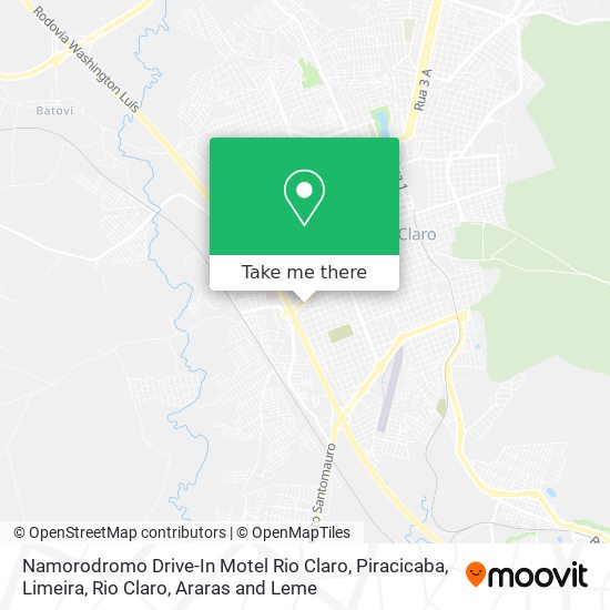 Namorodromo Drive-In Motel Rio Claro map