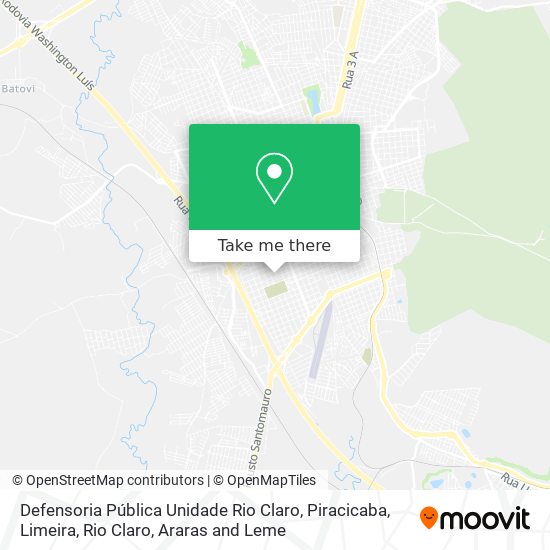 Mapa Defensoria Pública Unidade Rio Claro