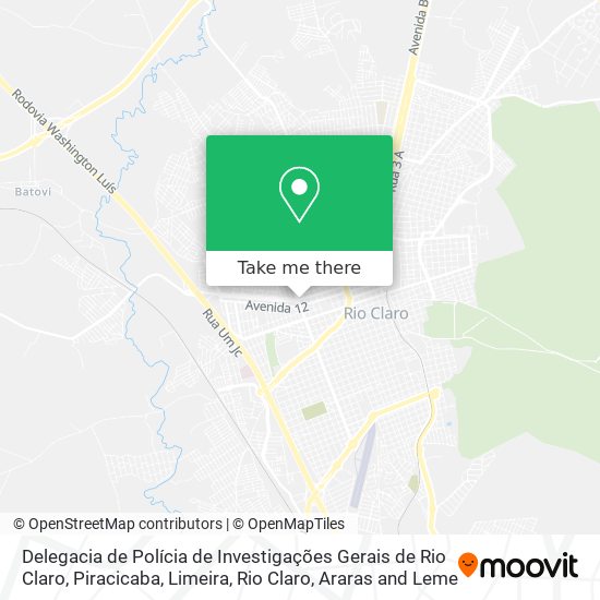 Delegacia de Polícia de Investigações Gerais de Rio Claro map
