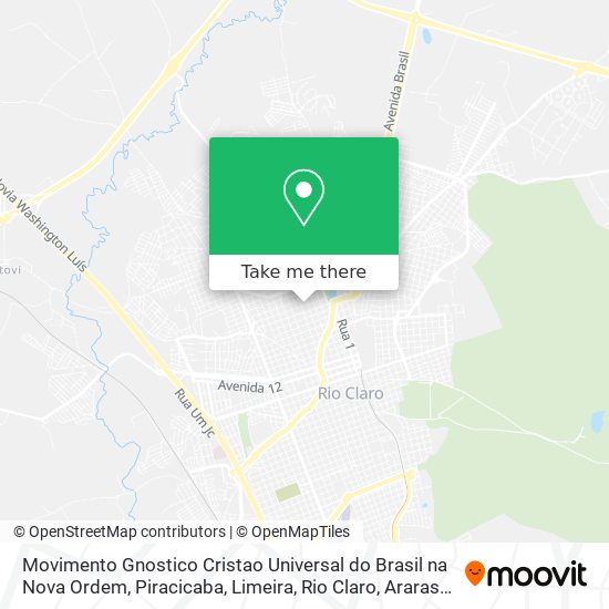 Movimento Gnostico Cristao Universal do Brasil na Nova Ordem map