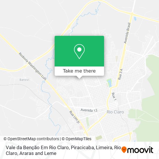 Vale da Benção Em Rio Claro map
