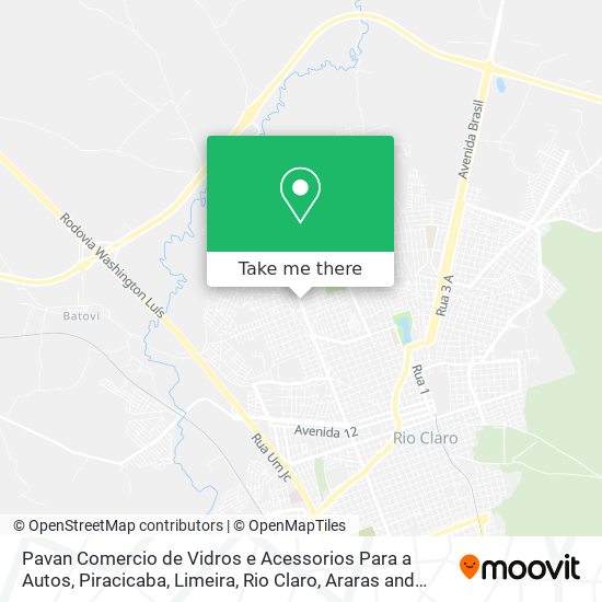 Mapa Pavan Comercio de Vidros e Acessorios Para a Autos