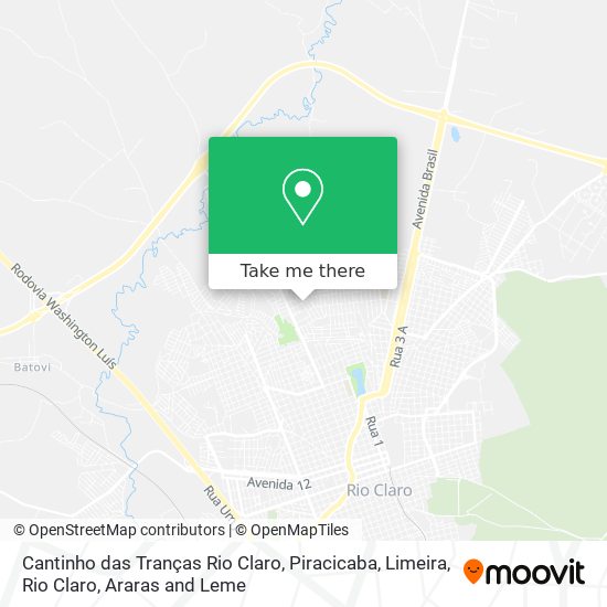 Mapa Cantinho das Tranças Rio Claro