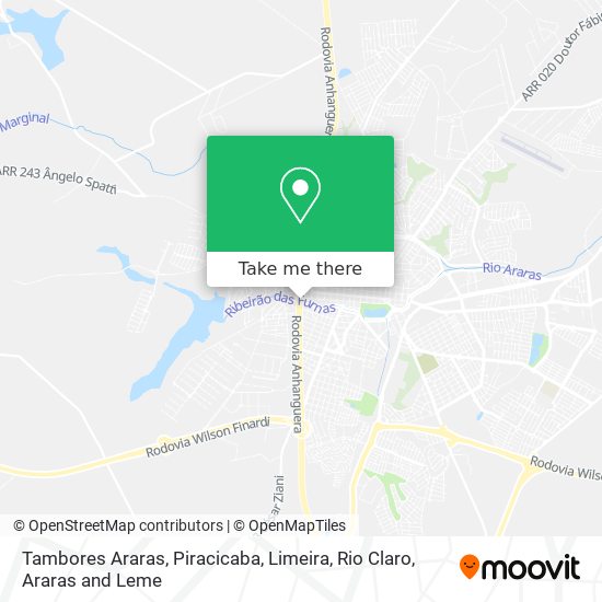 Tambores Araras map