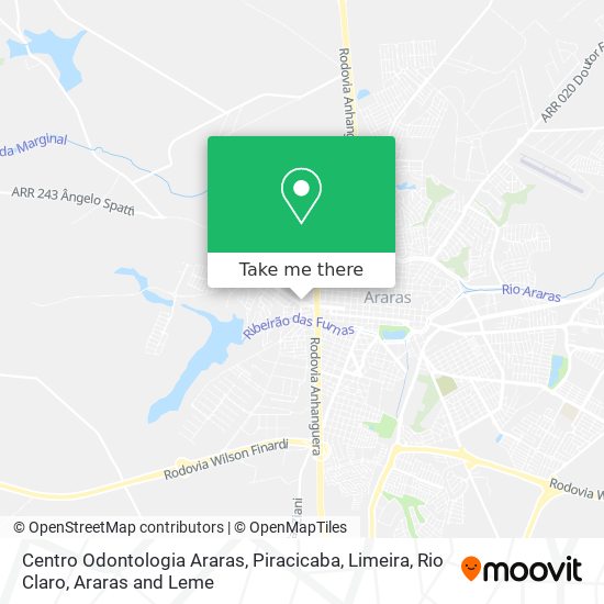 Centro Odontologia Araras map