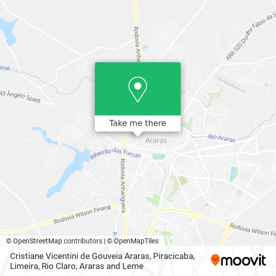 Cristiane Vicentini de Gouveia Araras map