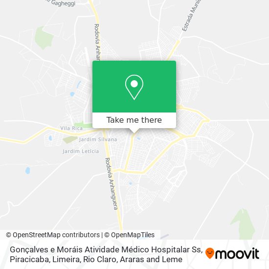 Gonçalves e Moráis Atividade Médico Hospitalar Ss map