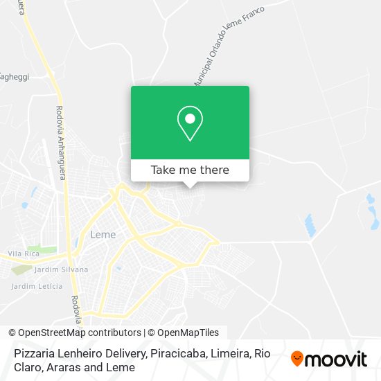 Mapa Pizzaria Lenheiro Delivery