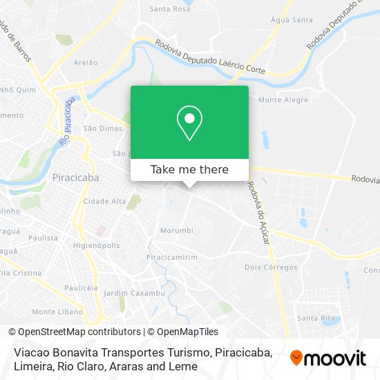 Viacao Bonavita Transportes Turismo map