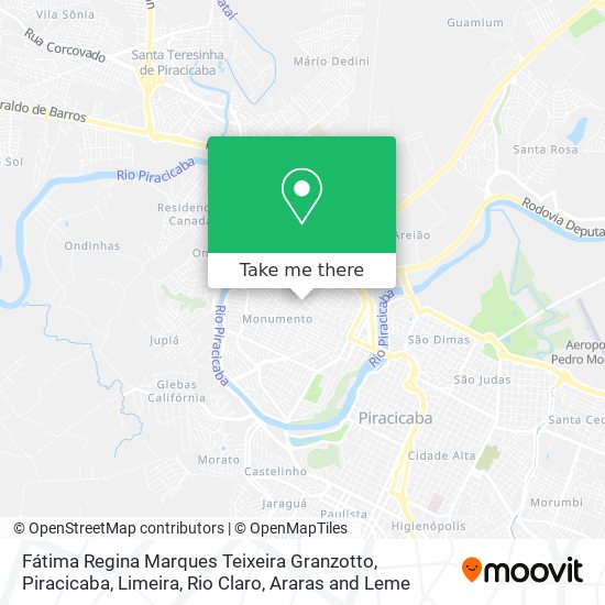 Mapa Fátima Regina Marques Teixeira Granzotto