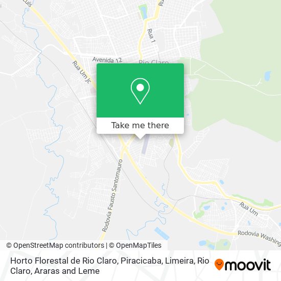 Mapa Horto Florestal de Rio Claro