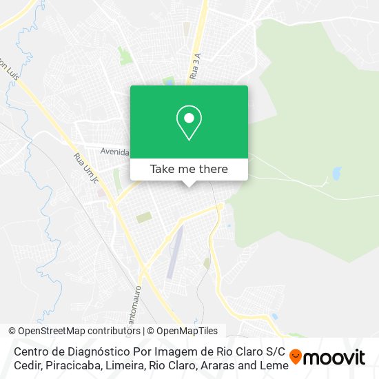 Mapa Centro de Diagnóstico Por Imagem de Rio Claro S / C Cedir