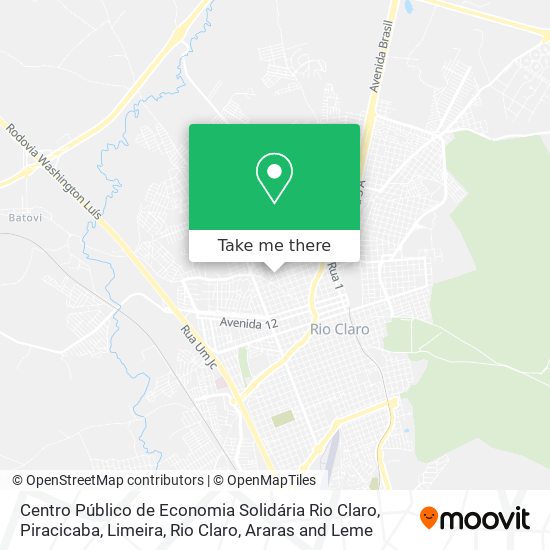 Centro Público de Economia Solidária Rio Claro map