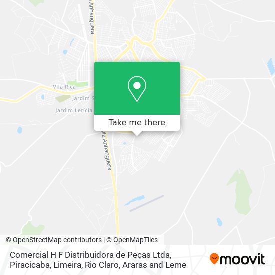 Mapa Comercial H F Distribuidora de Peças Ltda